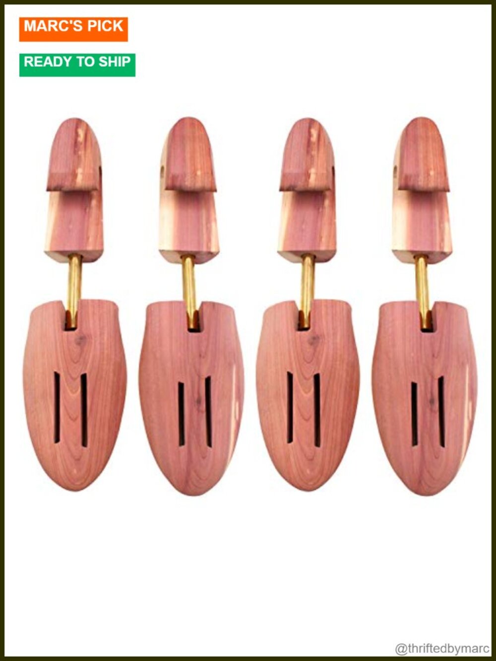 Red Cedar Wood Shoe Tree Single Tube 2 Packs for Men's Shoes